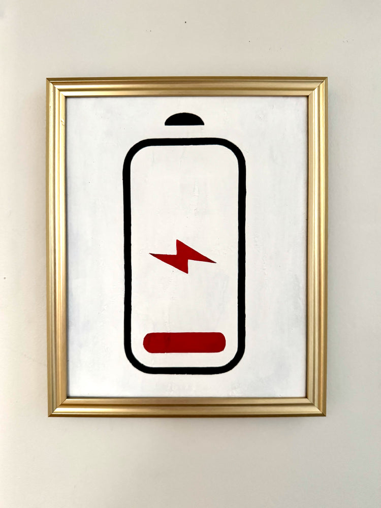 “Low But Charging’ Mixed Media Painting