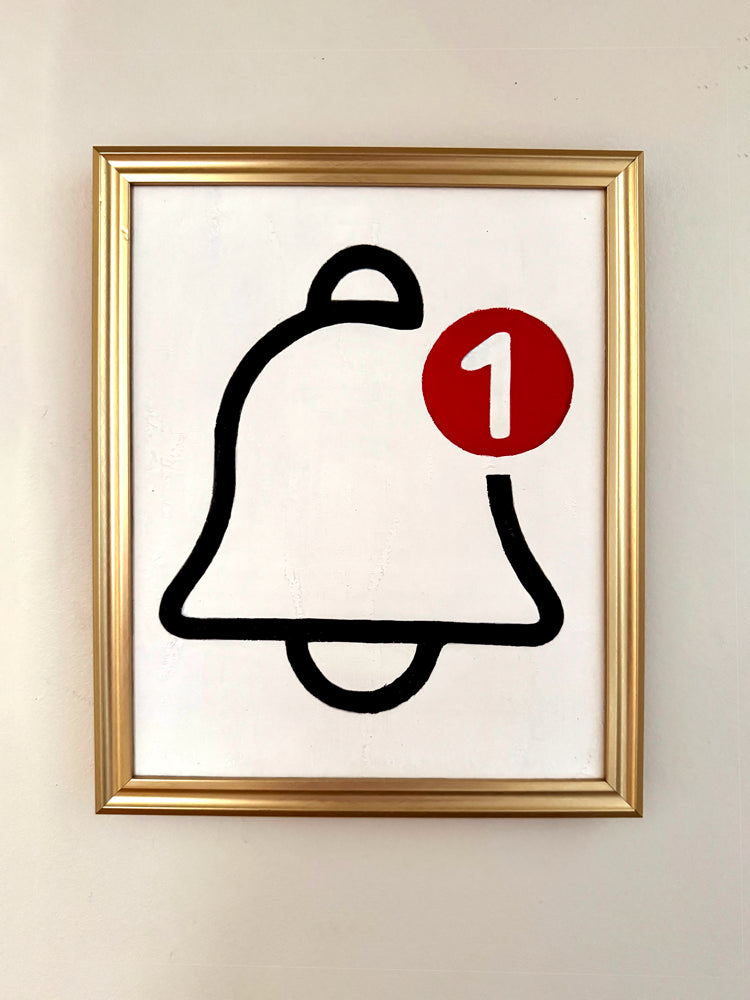 “One Notification’ Mixed Media Painting